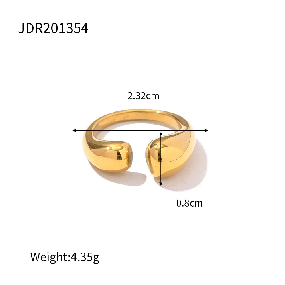 Golden Droplet Ring